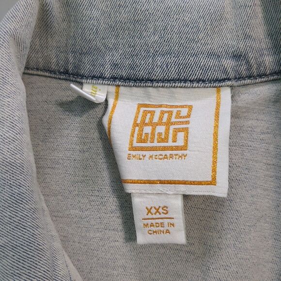 emily mccarthy moto jacket denim xxs - Picture 6 of 6